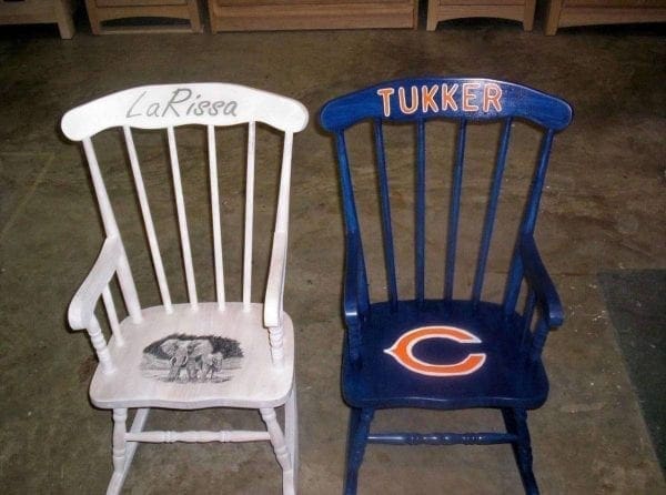Custom Painted Kids Rocking Chairs