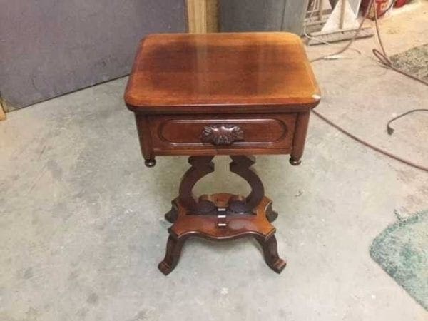 Refinished Wood End Table