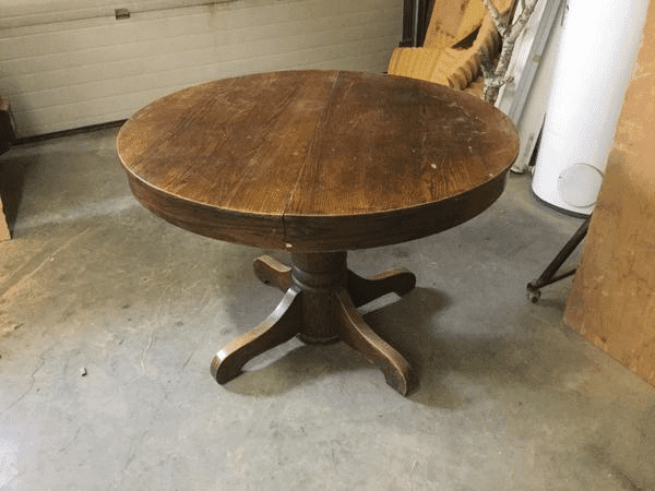 Oak Pedestal Table to Refinish