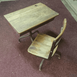 Antique Wood School Desk To Refinish