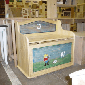 Custom Painted Kids Toy Box