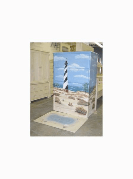 Custom Painted Lighthouse Dresser