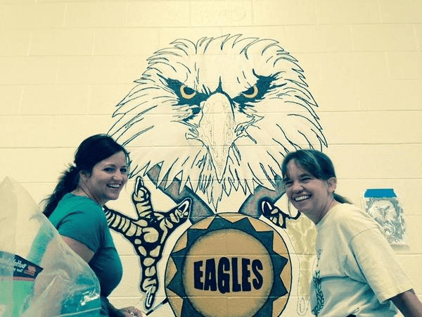 High School Eagle Mural