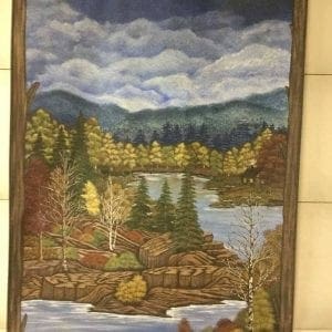 Hand Painted fall forest picture