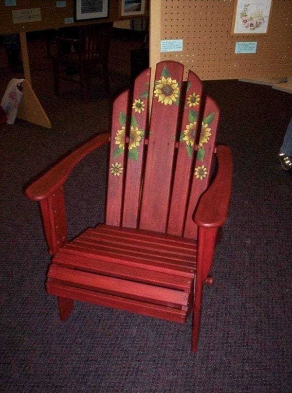 Hand Painted Sunflower Adirondack Chair
