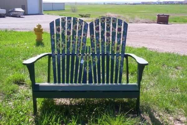 Daisy Painted Adirondack chairs