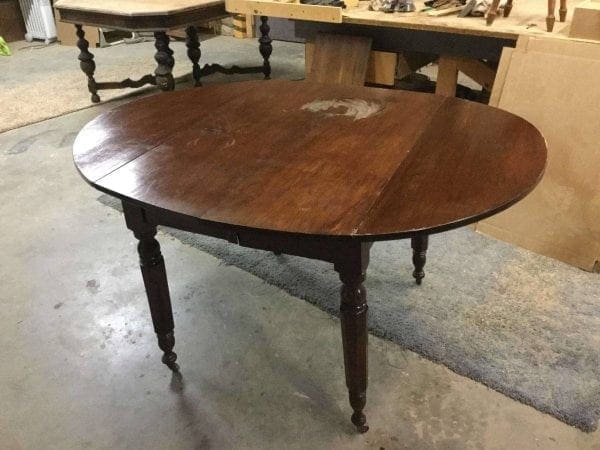 Before Damaged Wood Dining Table
