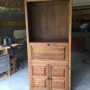 Refinished Wood Desk and Shelves