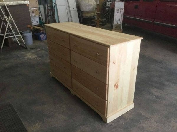 Sanded Wood Dresser