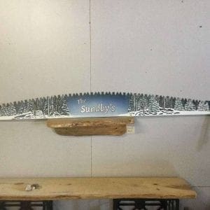 Custom Painted Antique Logging Saw