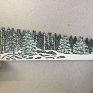 Custom Painted Antique Logging Saw