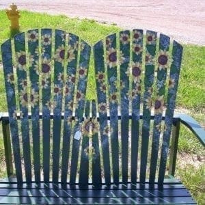 Daisy Painted yard chairs