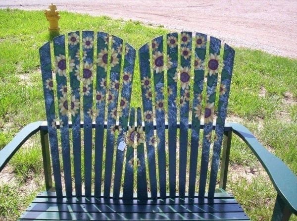 Daisy Painted yard chairs