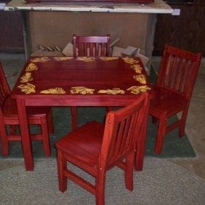 Custom Refinished Kids Table and Chairs